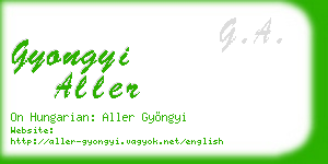gyongyi aller business card