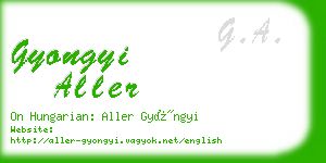 gyongyi aller business card